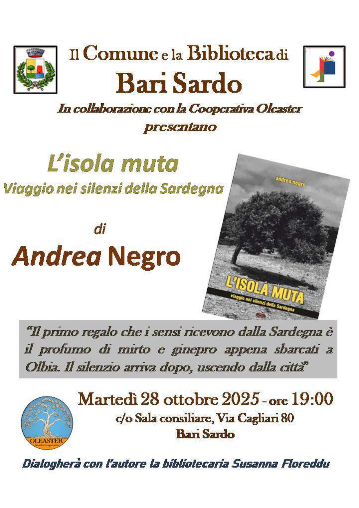 locandina presentazione libro Andrea Negro